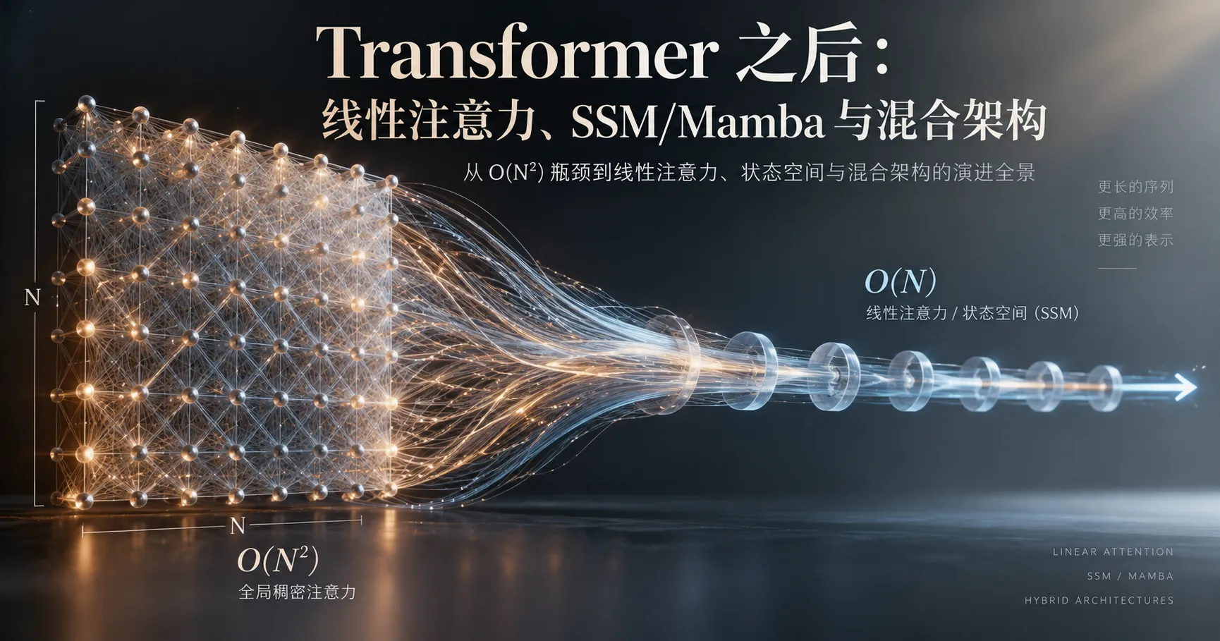 Transformer 之后:线性注意力、SSM/Mamba 与混合架构